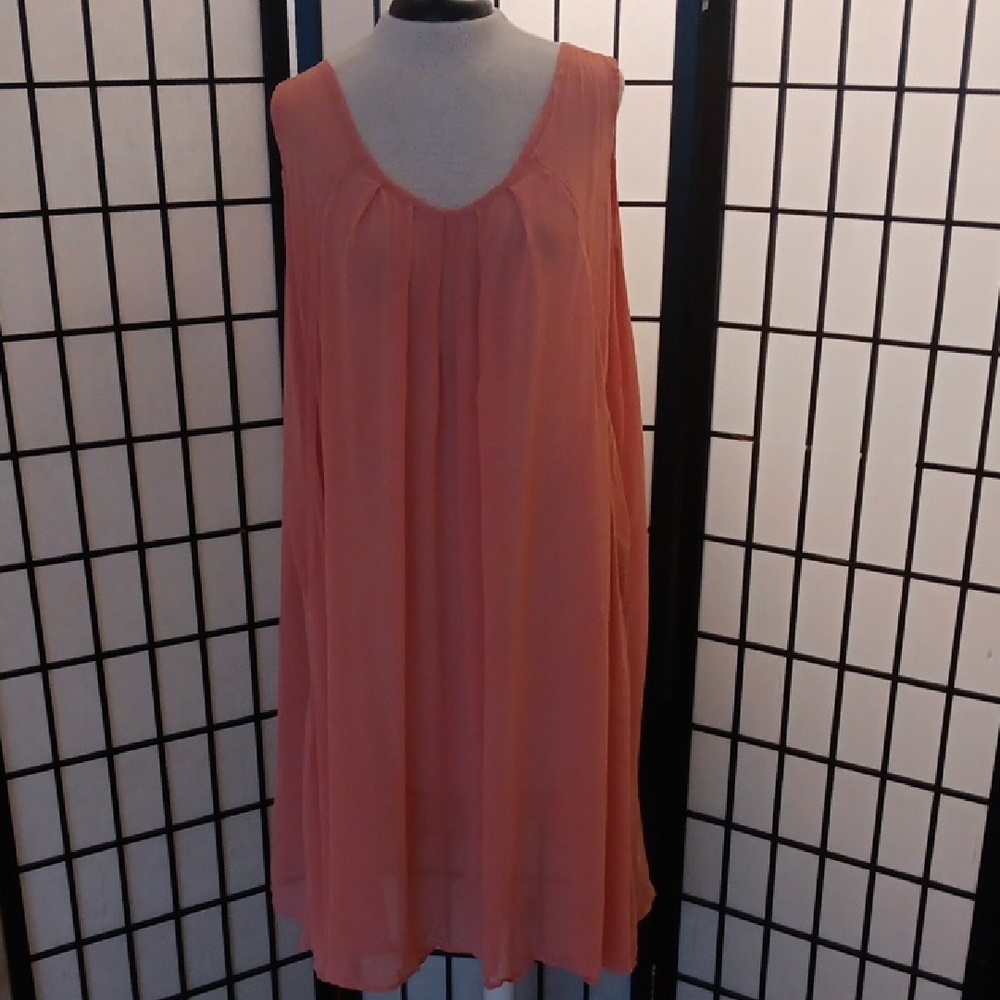 Dhio Fashion Coral Dress/top. One Size.